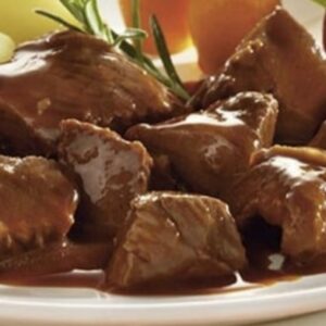 Mijoté de sanglier aux cèpes et trompettes de la mort